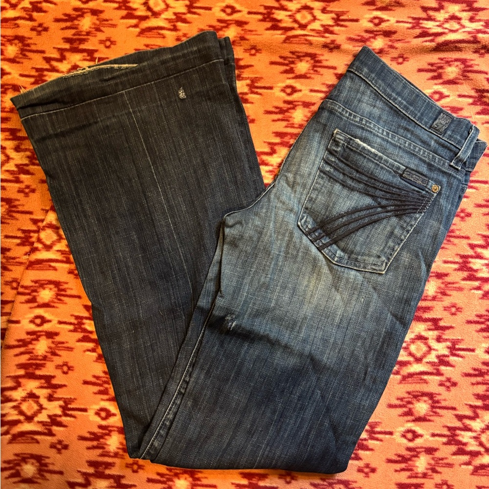 7 For All Mankind Dark Blue Denim Jeans